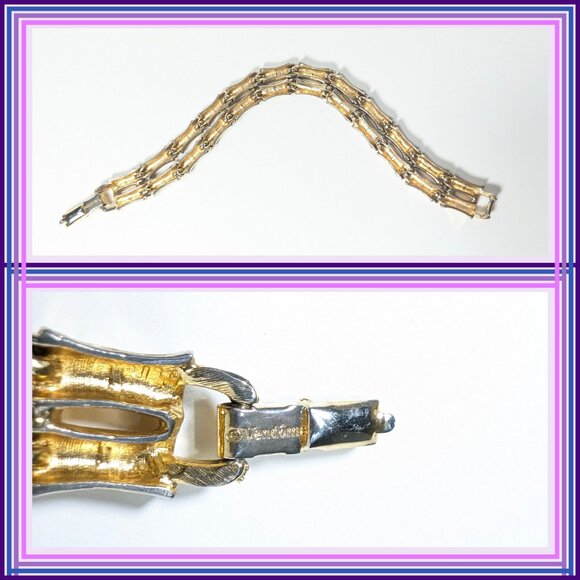 Vintage Gold-Plated, Silver-Filled, Signed Vendôme Bracelet. VGUC.√ - Picture 4 of 6
